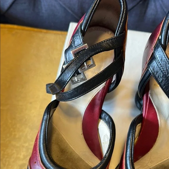 John Fluevog QTee Black and Cherry Buckle heels size 8 ( typical size 8.5) - Picture 8 of 14